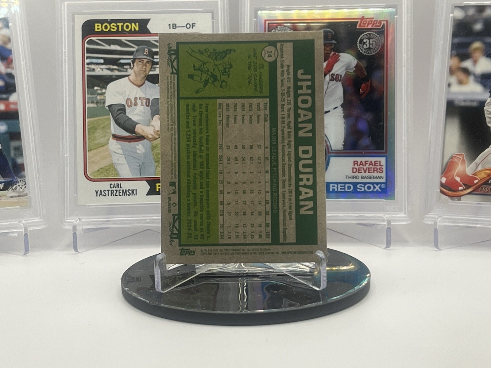 2026 Topps Heritage Chrome Light Blue Sparkle Refractor #14 Jhoan Duran SP