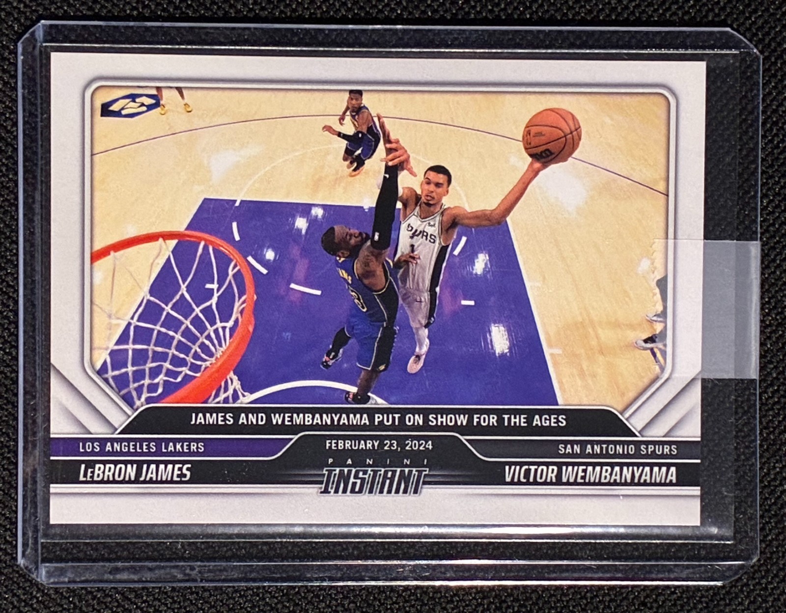 Victor Wembanyama/LeBron James 2023-24 Panini Instant #371