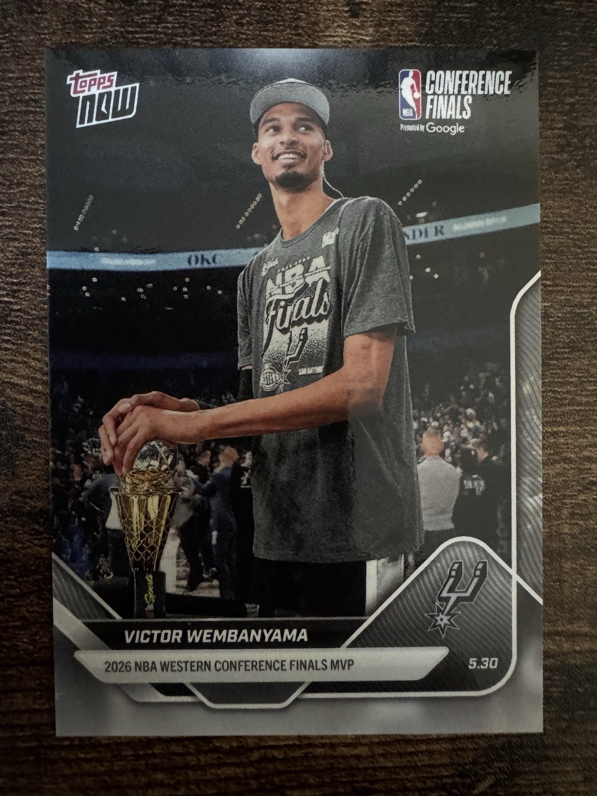 2025-26 NBA Topps NOW Victor Wembanyama Western Conference Finals MVP #324 Spurs