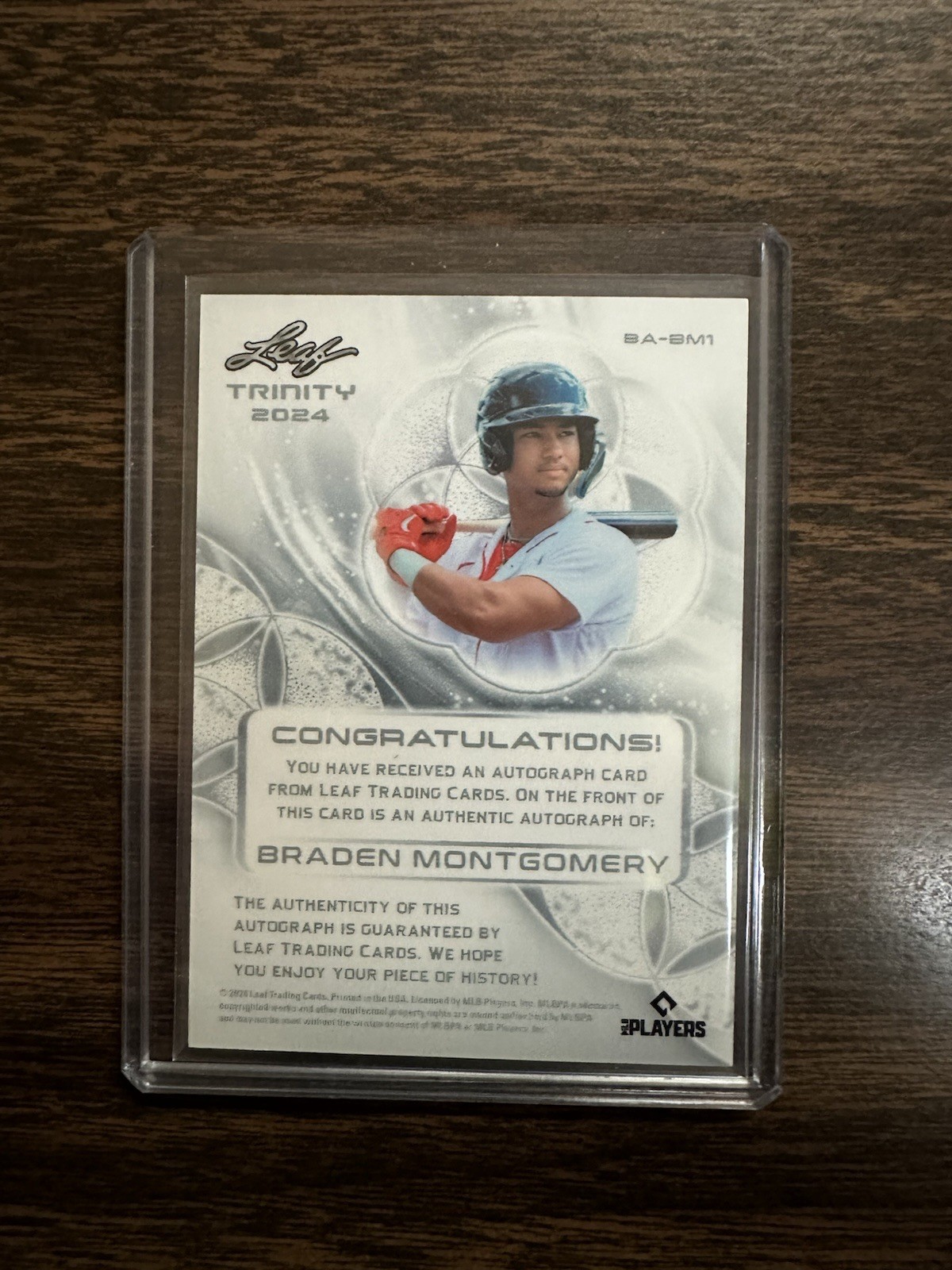 Braden Montgomery 2024 Leaf Trinity Bronze Auto 23/99. Chicago White Sox.