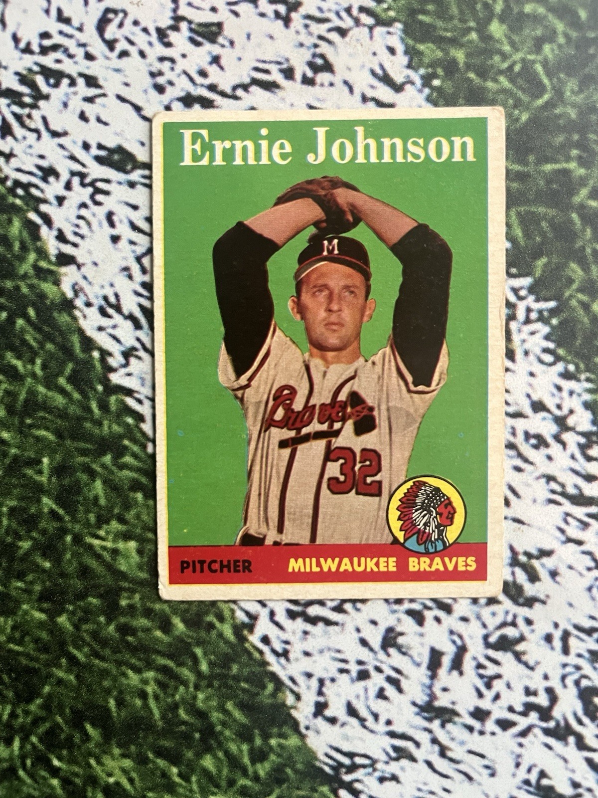 1958 Topps Baseball Ernie Johnson #78 Milwaukee Braves EX Low Shipping
