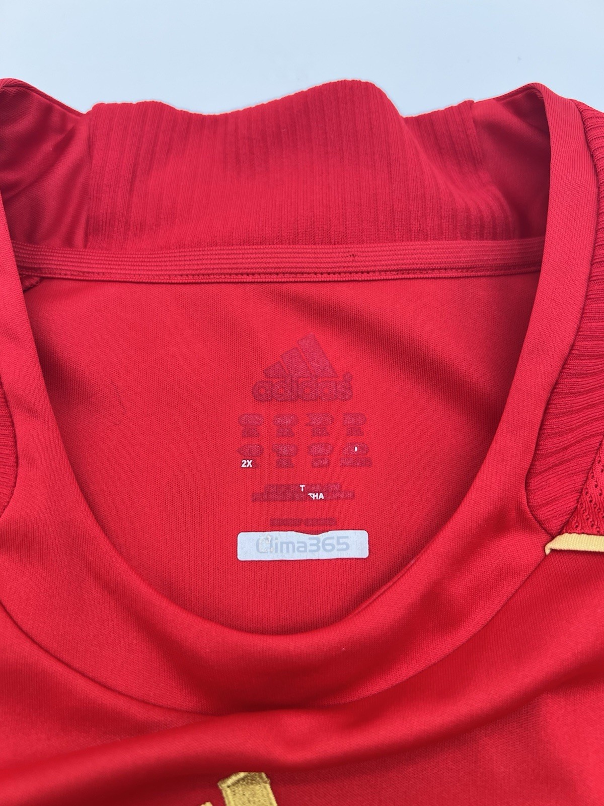 Spain 2008/2009 Home Torres #9 Authentic Adidas Soccer Jersey (XXL)