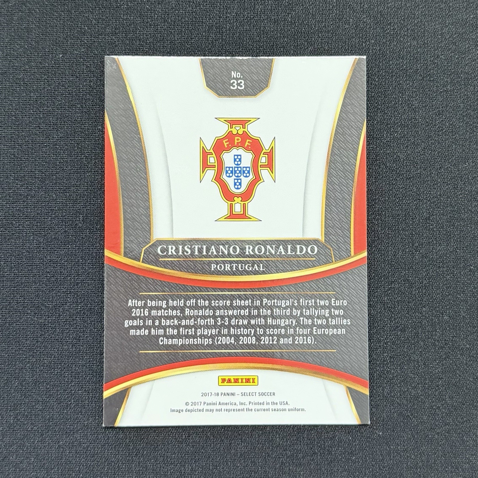 2017-18 Panini Select Cristiano Ronaldo Terrace #33 Portugal Qty
