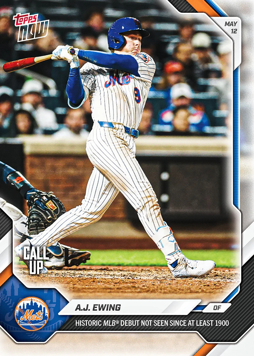 AJ Ewing – 2026 MLB Topps Now #193 Historic Debut Call-Up New York Mets Presale