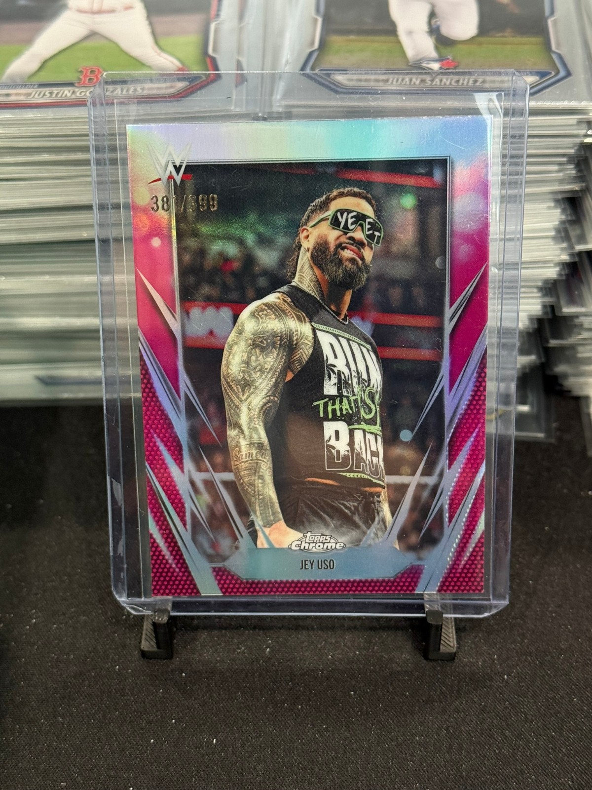 2026 WWE Topps Chrome Jey Uso Magenta Refractor /399