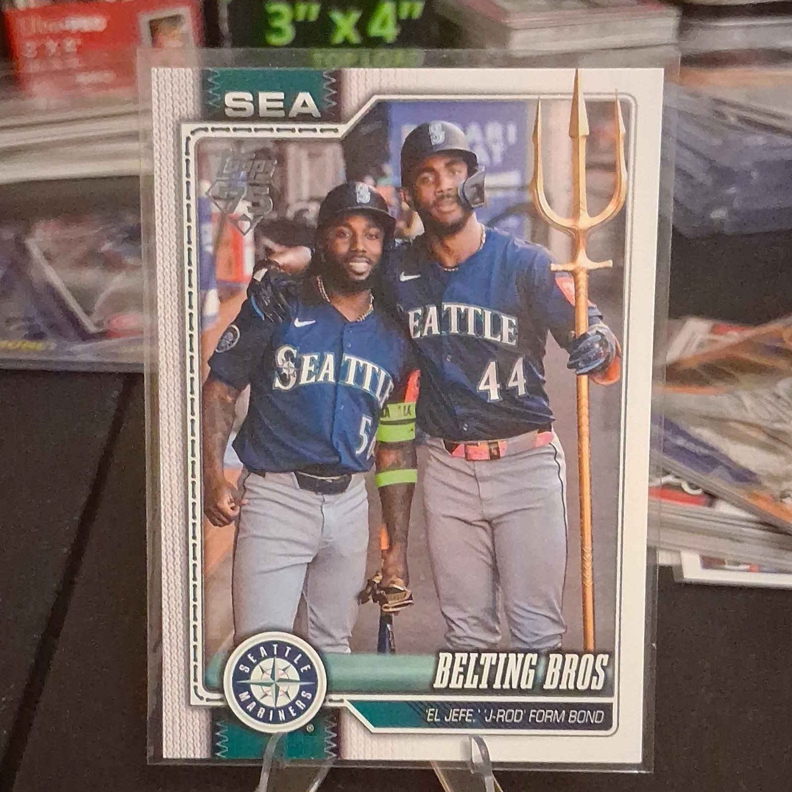 Topps 2025 Series 2 #369 Belting Bros Julio Rodriguez Seattle Mariners MLB