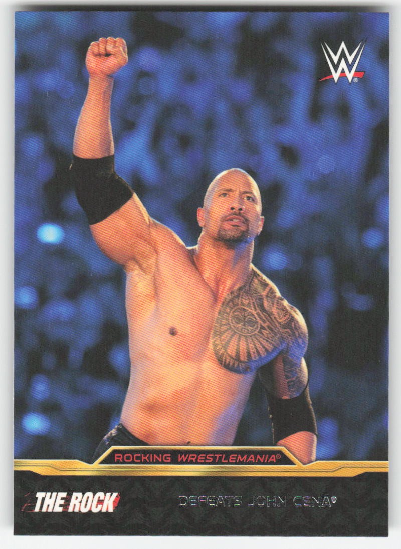 2015 Topps WWE Road to Wrestlemania The Rock Rocking WrestleMania #7