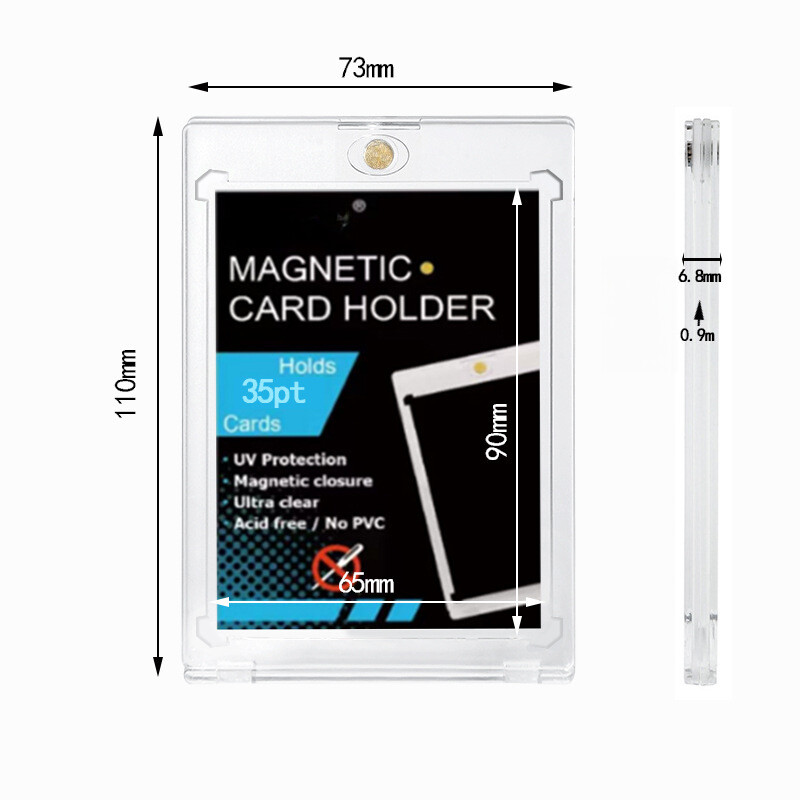 1-10 Pack 35-360PT Magnetic ABS Trading Card Holder Hard One-Touch UV Protective