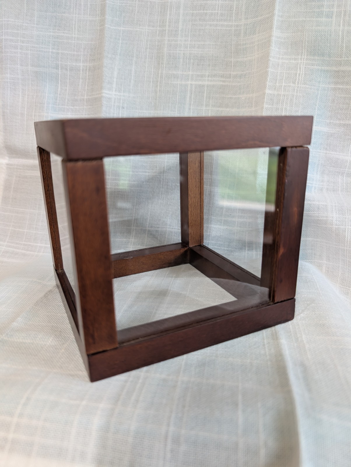 Single Baseball Display Case – Wooden With Acrylic Panes Clear & No Cracks