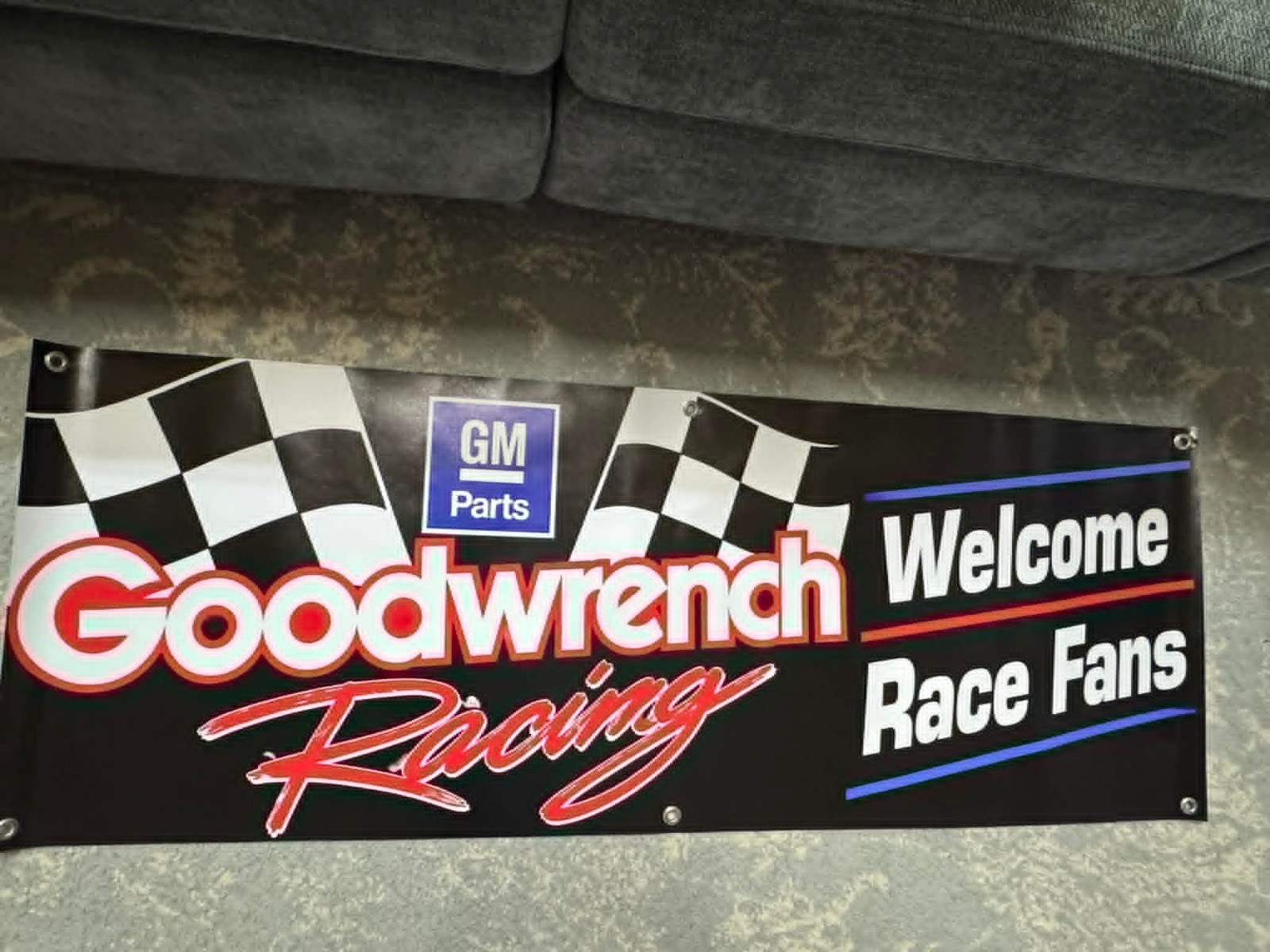 Goodwrench Racing Welcome Race Fans Banner 22×50 GM Parts NASCAR Garage Decor