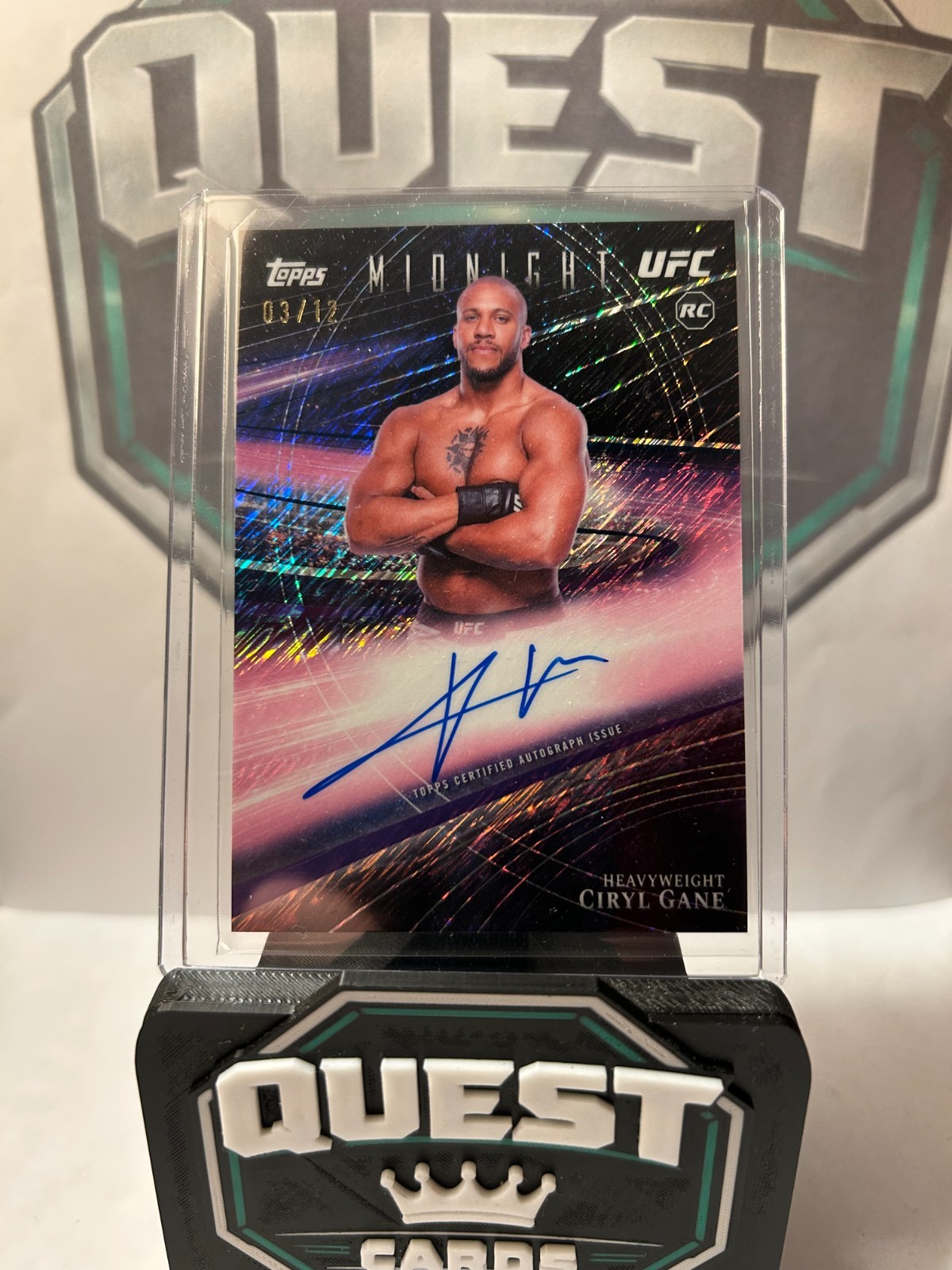 2026 Topps Midnight Horizon Signature Ciryl Gane Auto #3/12 RC