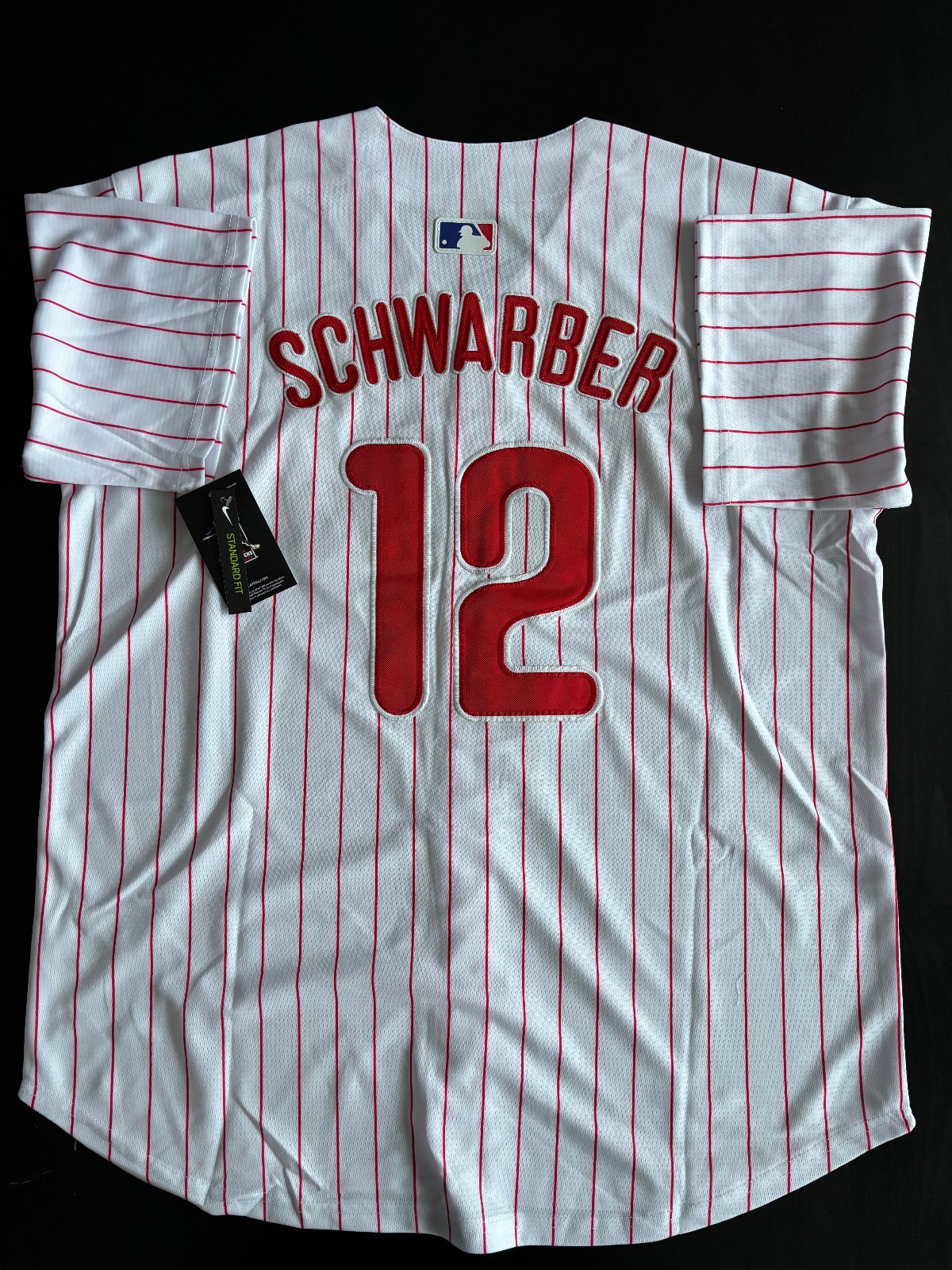 Kyle Schwarber #12 Men’s Philadelphia Phillies White Flex Jersey SMALL- NWT