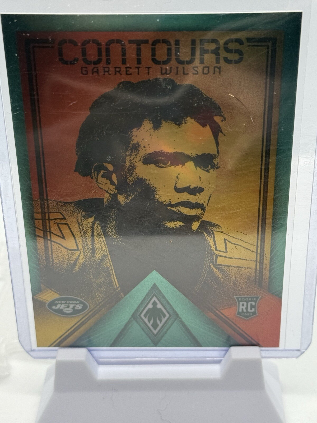 2022 Panini Phoenix – Contours Green #CT-18 Garrett Wilson /150 (RC) SSP
