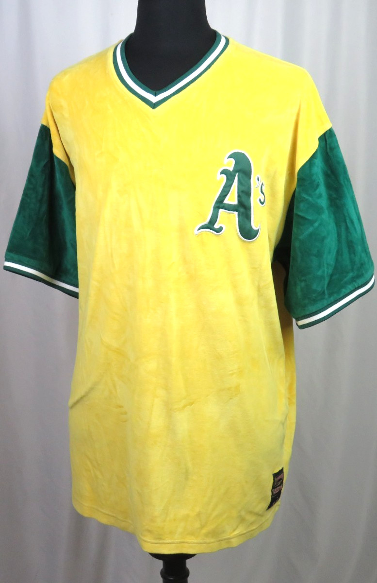 Cooperstown Collection Oakland A’s Athletics Carl Banks Velour Jersey Men’s XXL