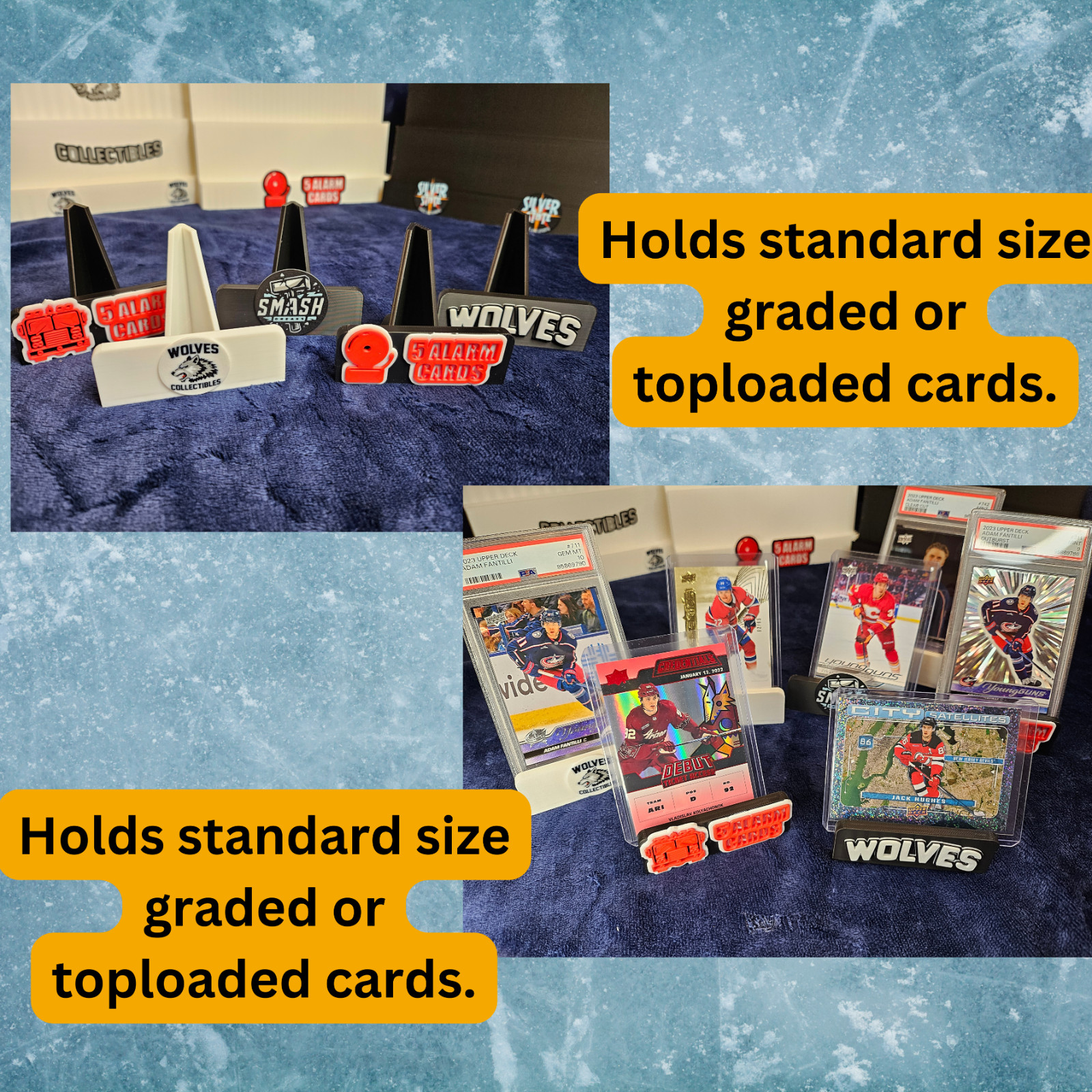 Custom Card Stands (add your logo), For Sports Cards, Pokemon, MTG, Breakers