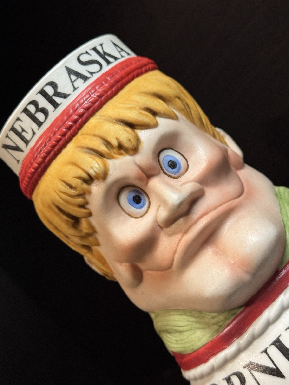 RARE Nebraska Cornhusker Mug 1984 Artist Signed Bob L. Harness 1 Of 500 MADE VTG