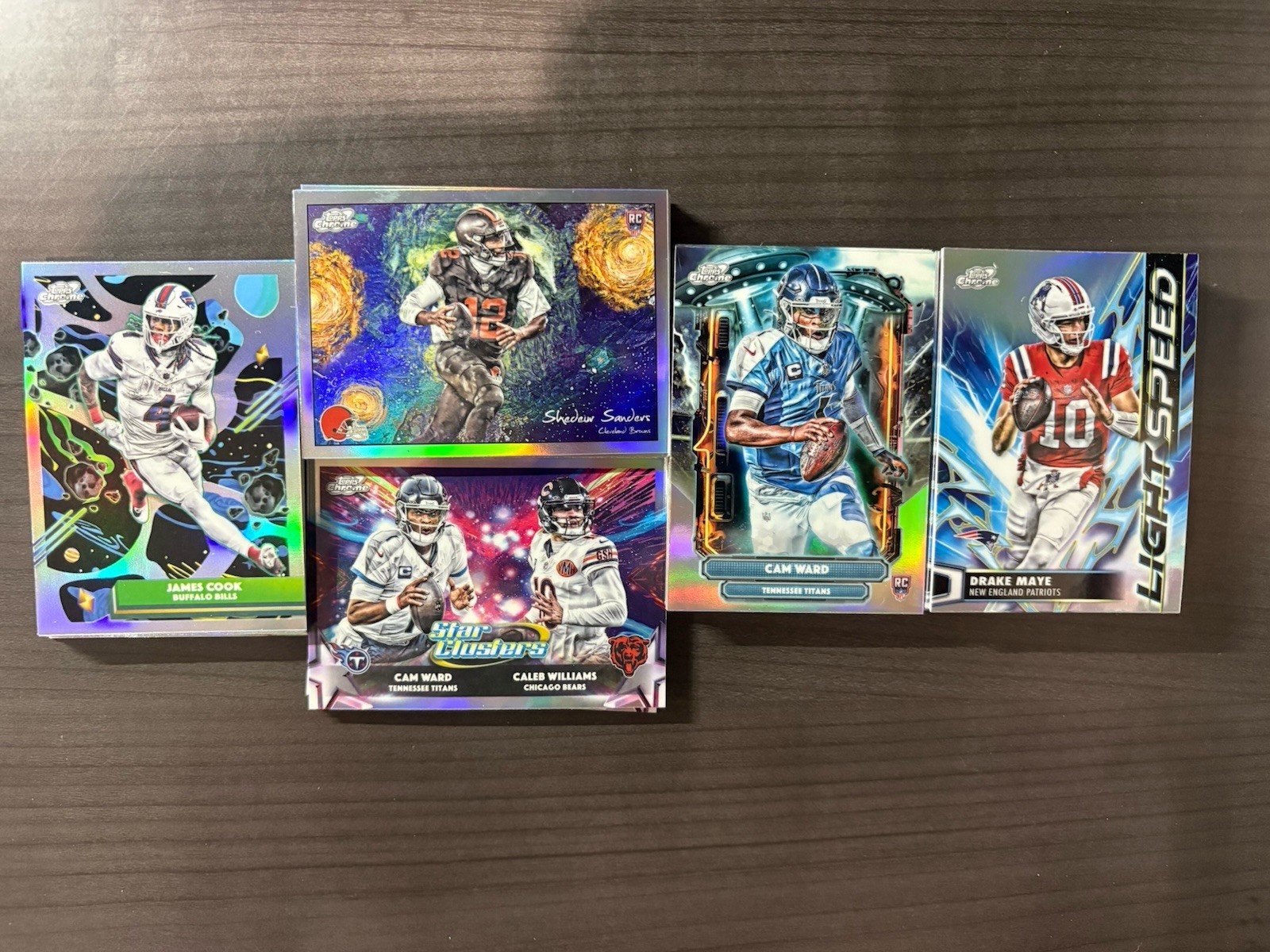 2025 TOPPS COSMIC CHROME NFL REFRACTOR/INSERTS/BASE U PICK 10% off 3+