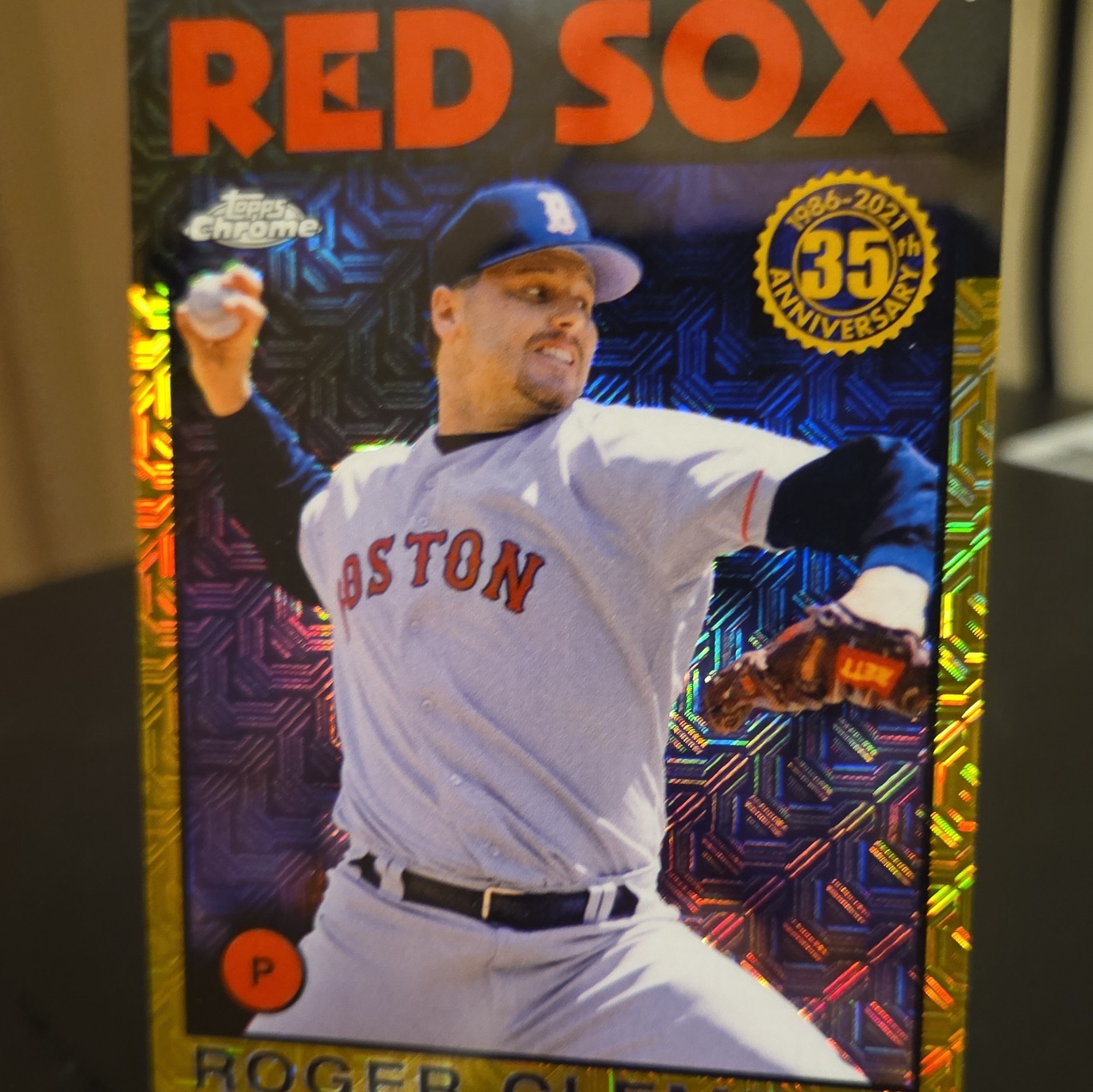 Topps 2021 Silver Pack 1986 Chrome Roger Clemens Red Sox Gold /50 #86BC-40