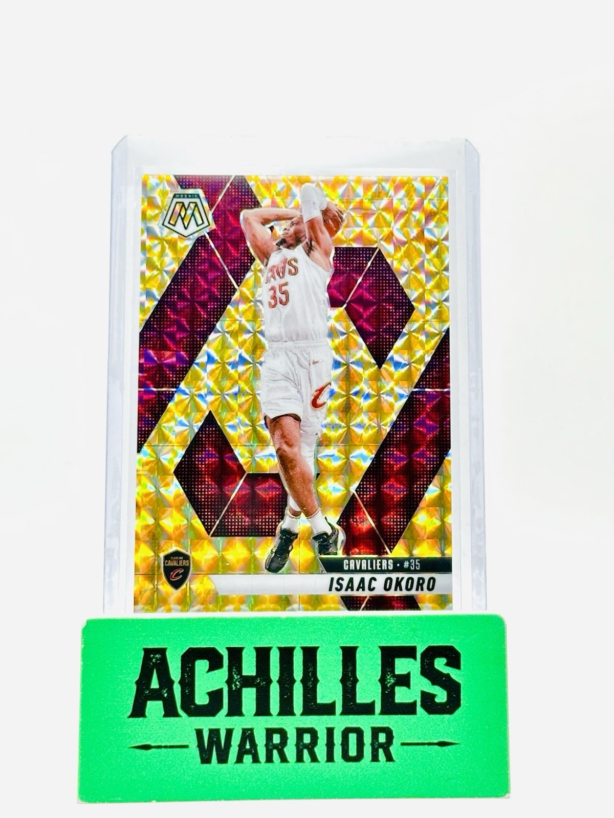 2024-25 Mosaic Cavs Isaac Okoro #12 Gold Snakeskin 7/8 Kobe Bryant #8 Tribute