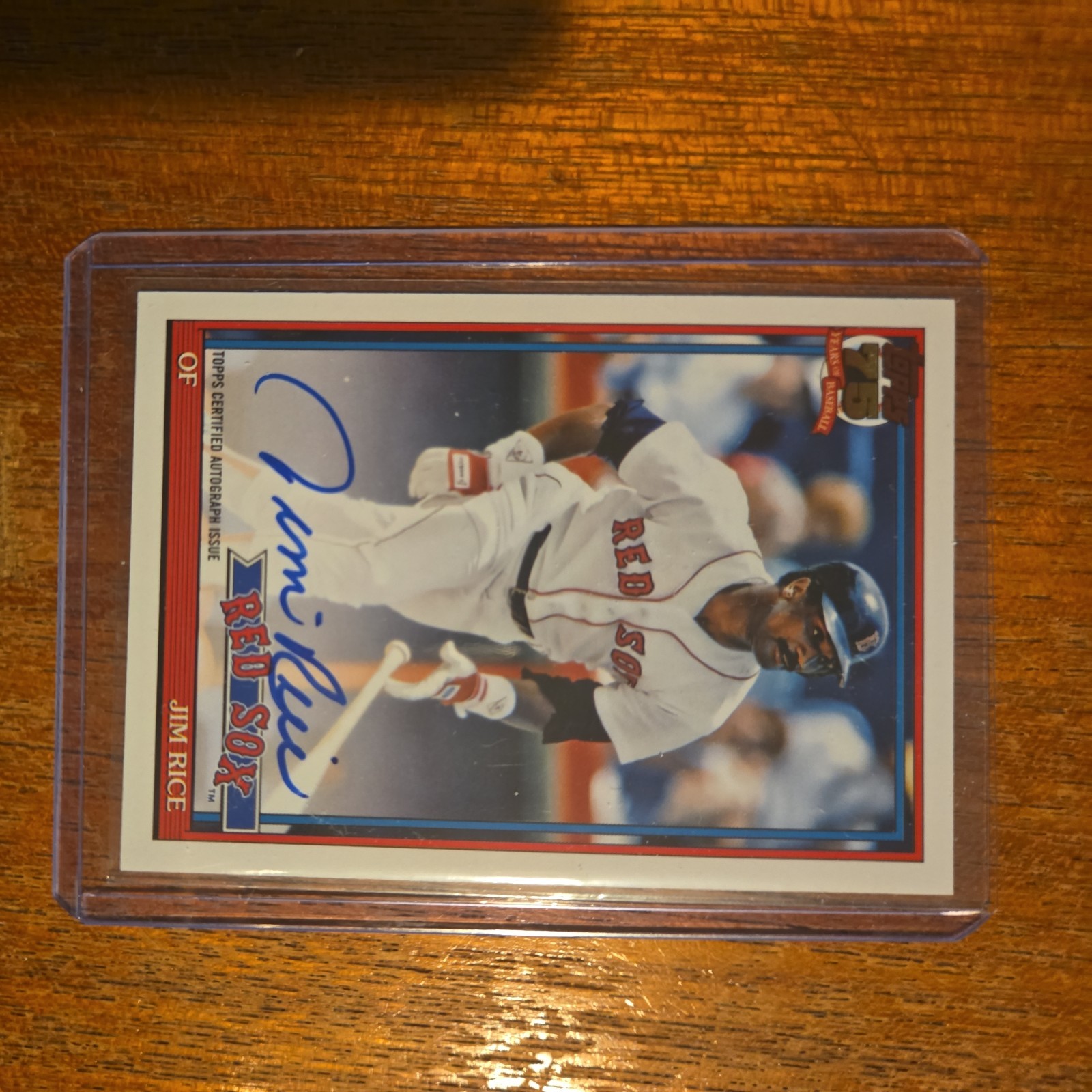 2026 Topps Series 1 – JIM RICE – 1991 Throwback On Card Auto – RED SOX LEGEND