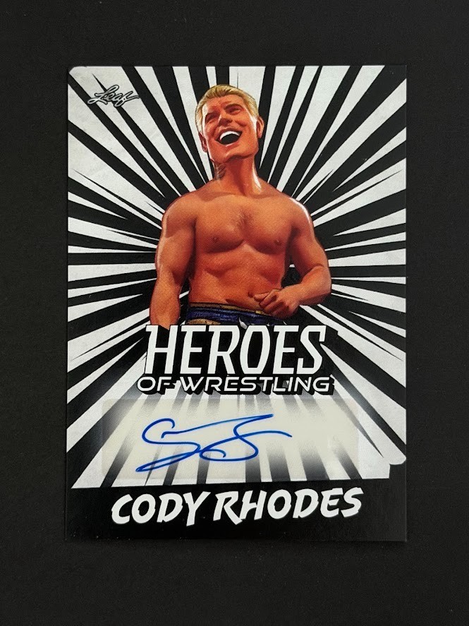 Cody Rhodes 2023 Leaf Heroes Of Wrestling Autograph Card # BACR1 WWE AEW