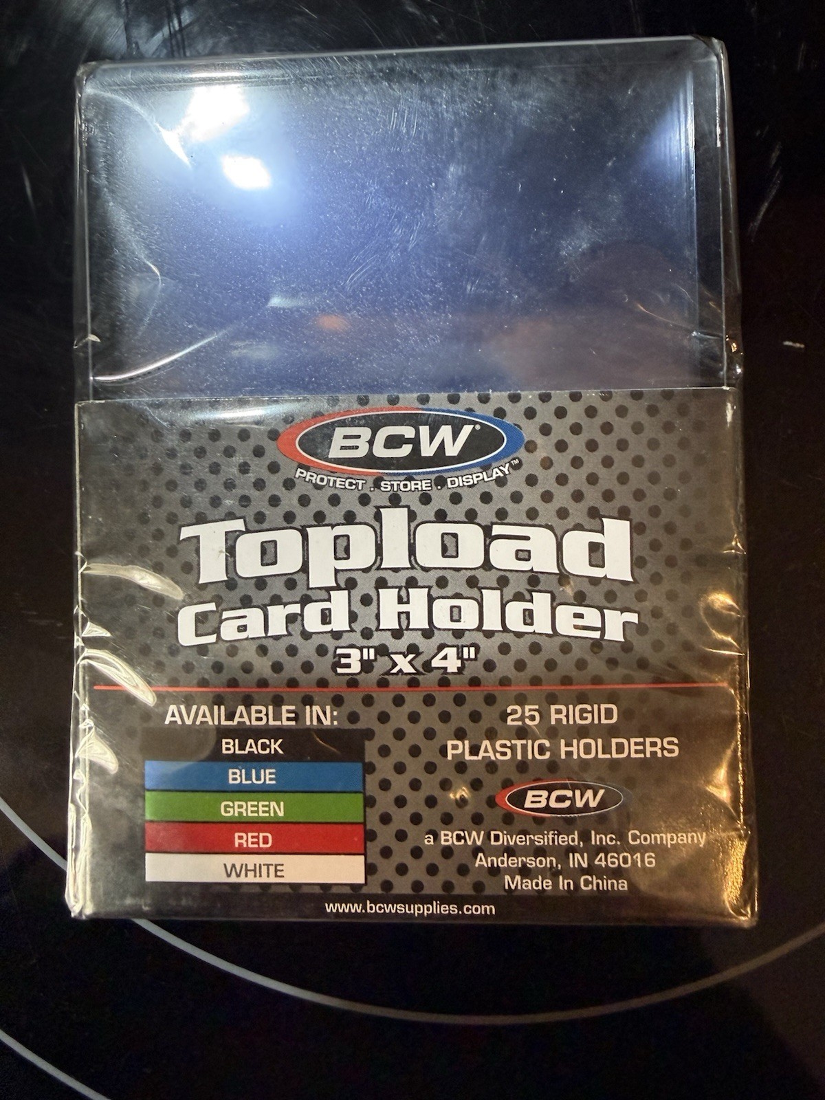 BCW Topload Card Holder NIB 3×4 Inches Black Border 25 Holders