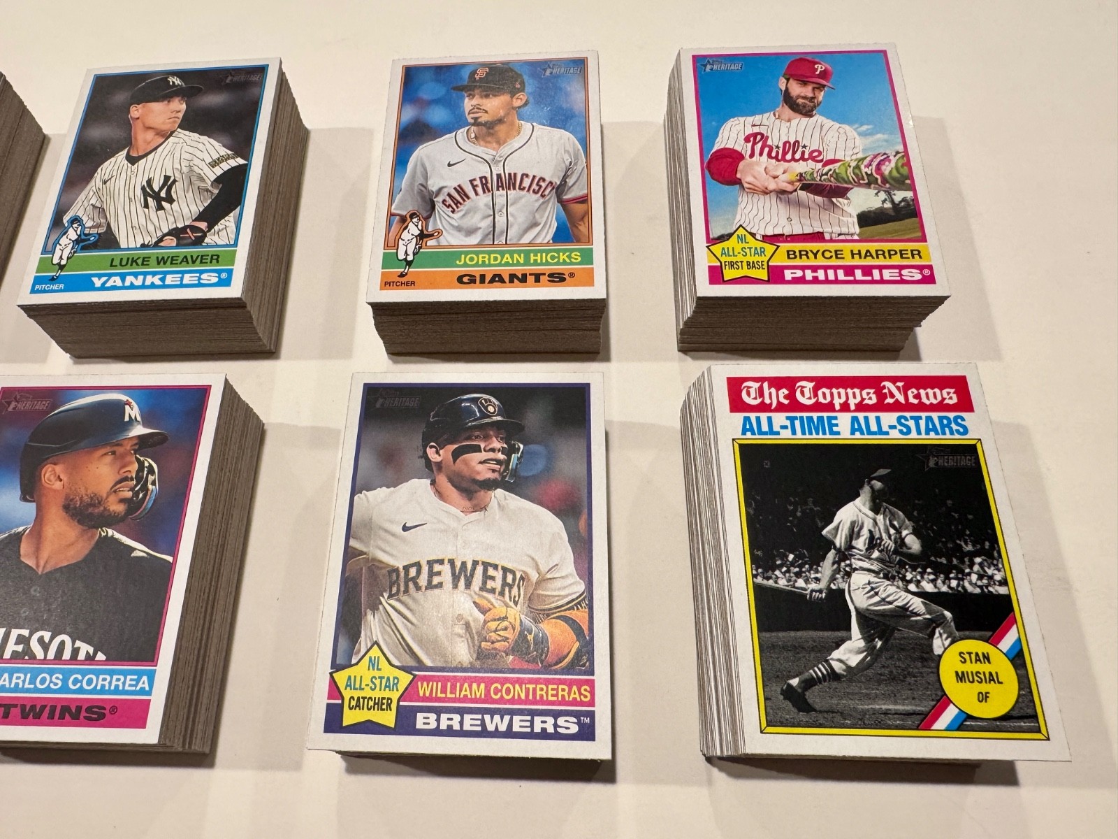 2025 Topps Heritage Low & High Number Complete Base Sets #1-400 & 501-700