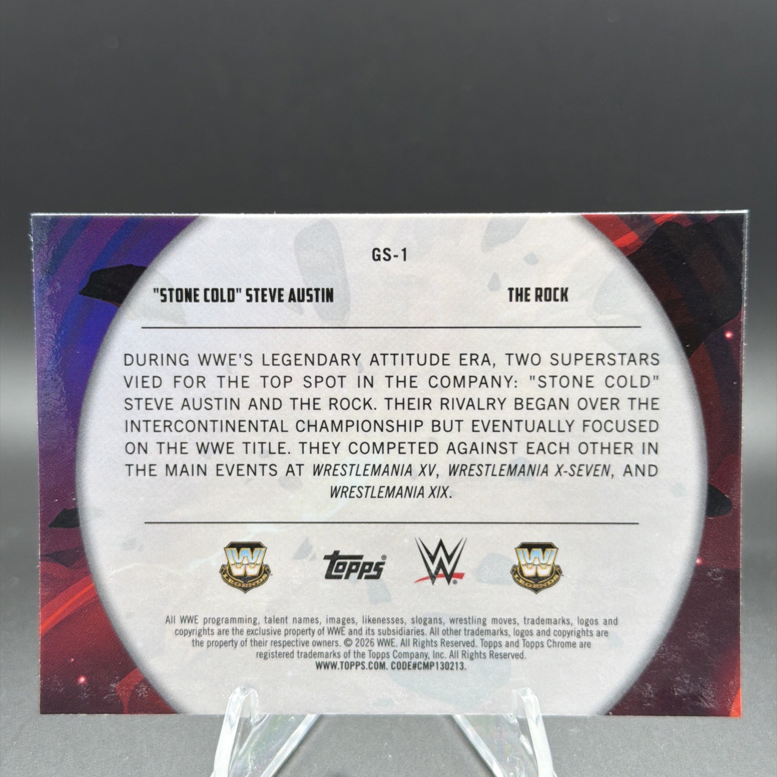 2026 Topps Cosmic Chrome Wwe Stone Cold Sheets The Rock