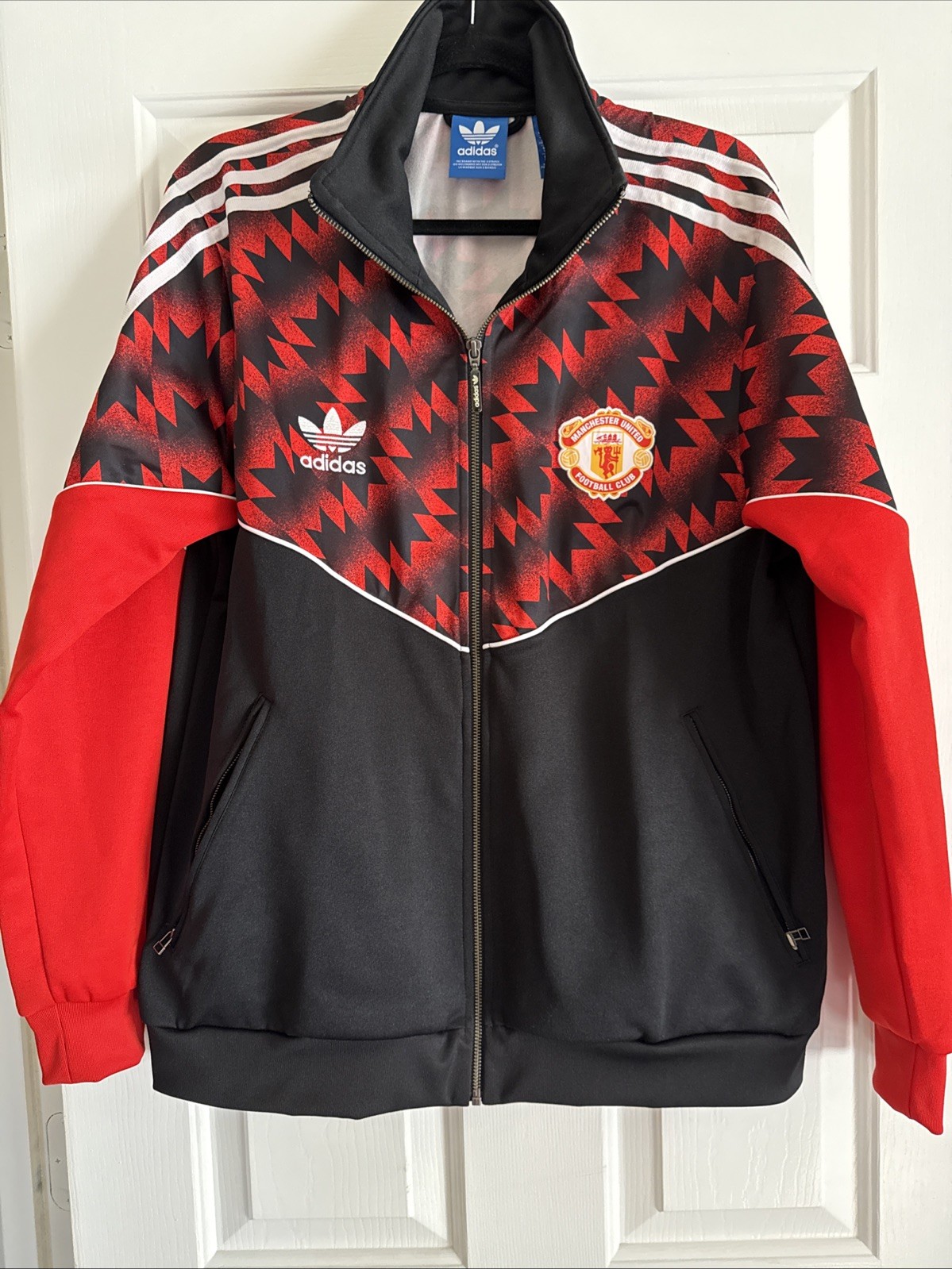 Adidas Manchester United 1991 Retro Vintage Throwback Track Jacket Size Large