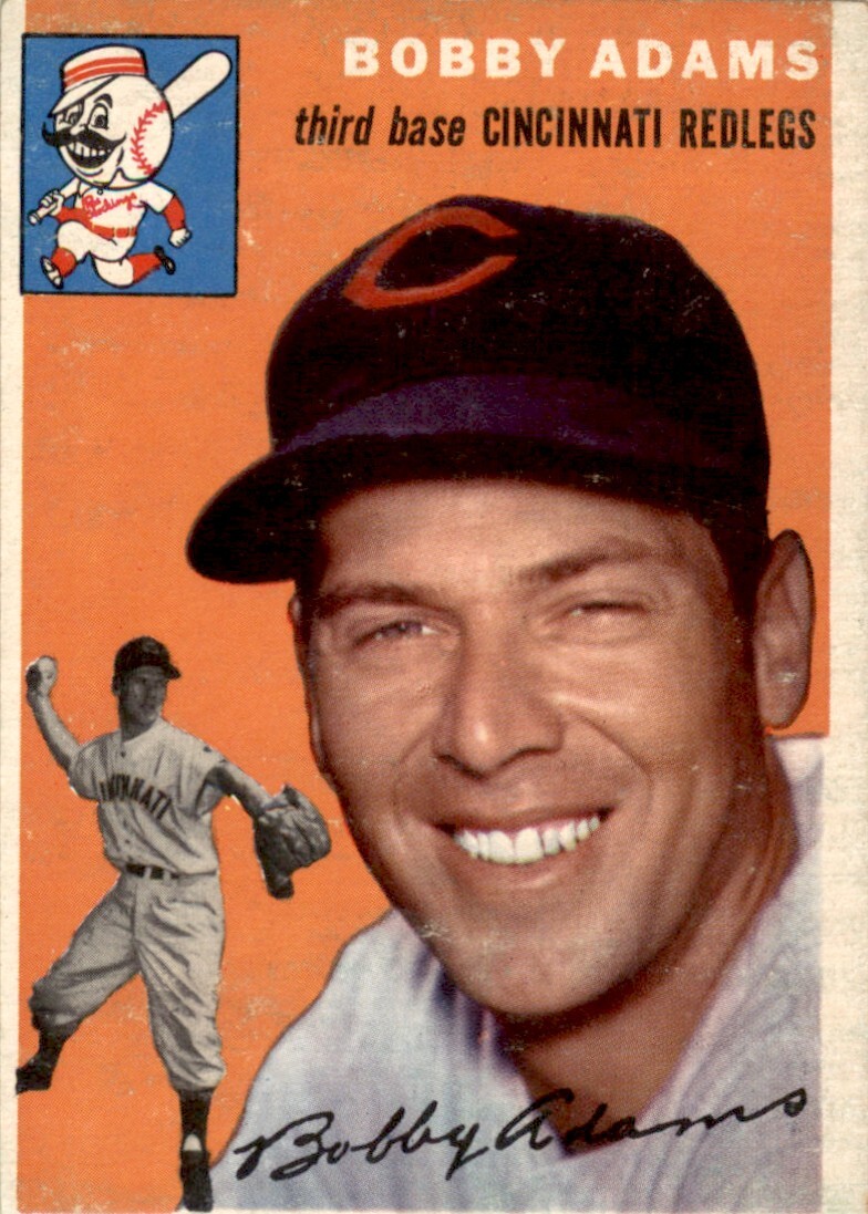 1954 Topps #123 Bobby Adams Cincinnati Reds VG