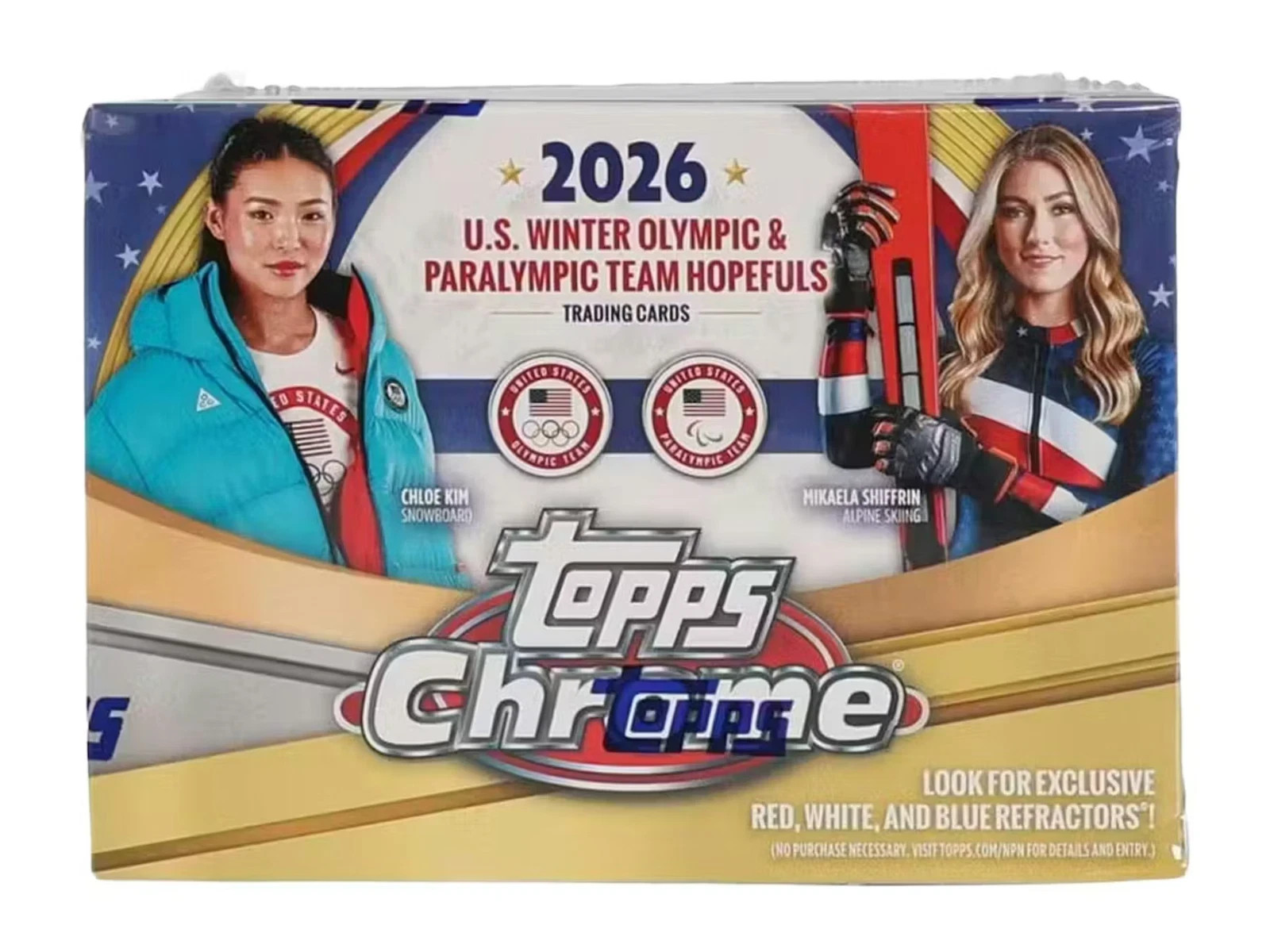 2026 TOPPS CHROME US Winter Olympics/Paralympic Team Factory Sealed Blaster Box
