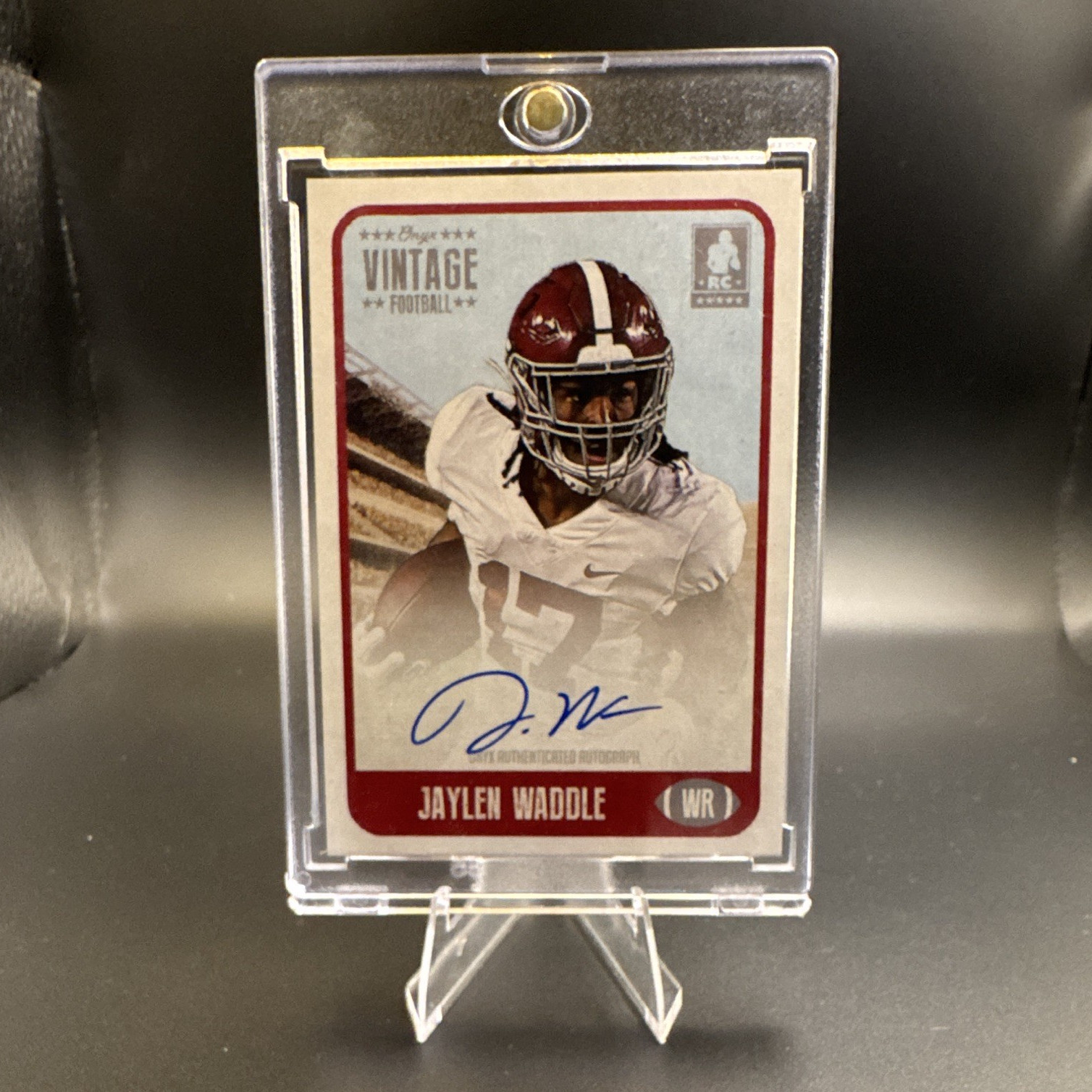 Onyx Vintage 2021 Jaylen Waddle FAJW Rookie Hard Signed Auto Alabama NCAA