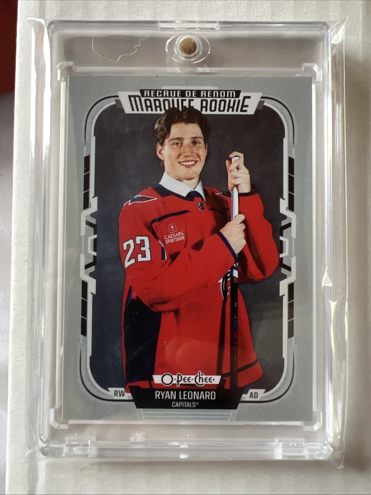 2025-26 OPC O-PEE-CHEE HOCKEY RYAN LEONARD RC SSP DRAFT PHOTO VARIATION #547