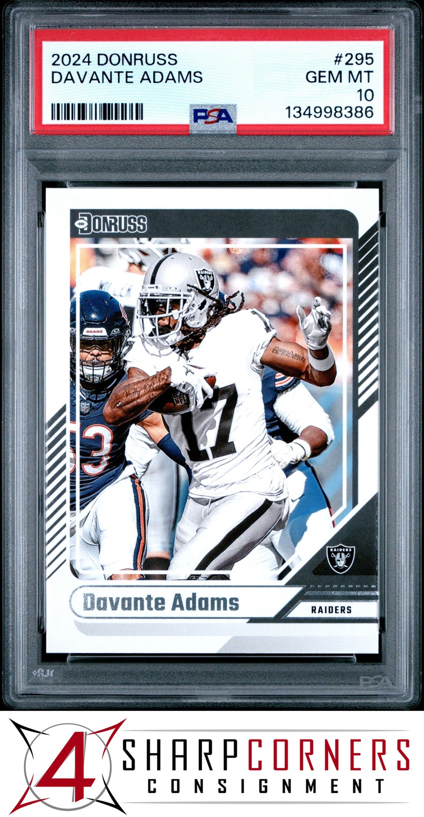2024 PANINI DONRUSS #295 DAVANTE ADAMS POP 1 PSA 10