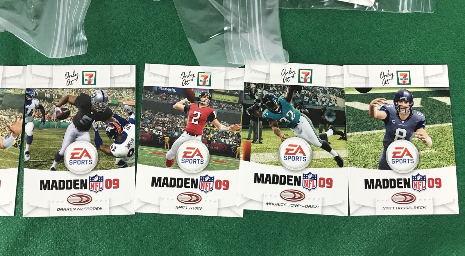 Madden NFL 2008 09 7-11 Donruss Football Cards Set Complete 10 cards ea