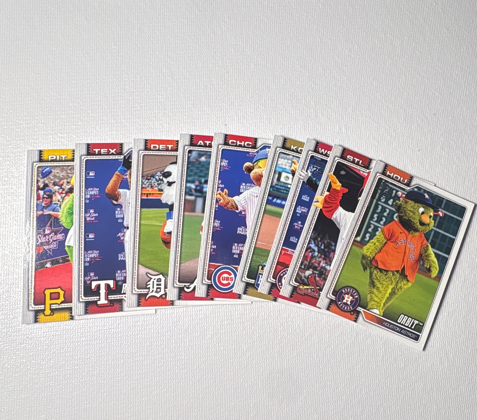 Topps 2026 MLB Celebrations Mascot Trading Card Lot (9)