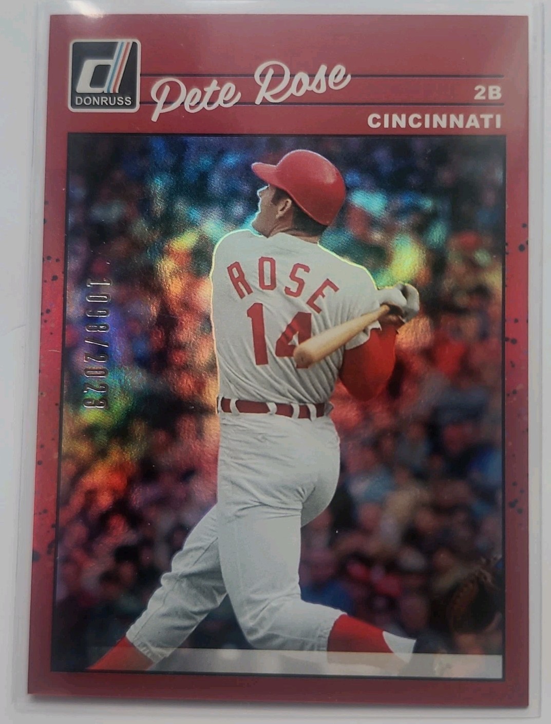 2023 Panini Donruss – Retro 1990 Pete Rose #259 Holo Red Numbered /2023