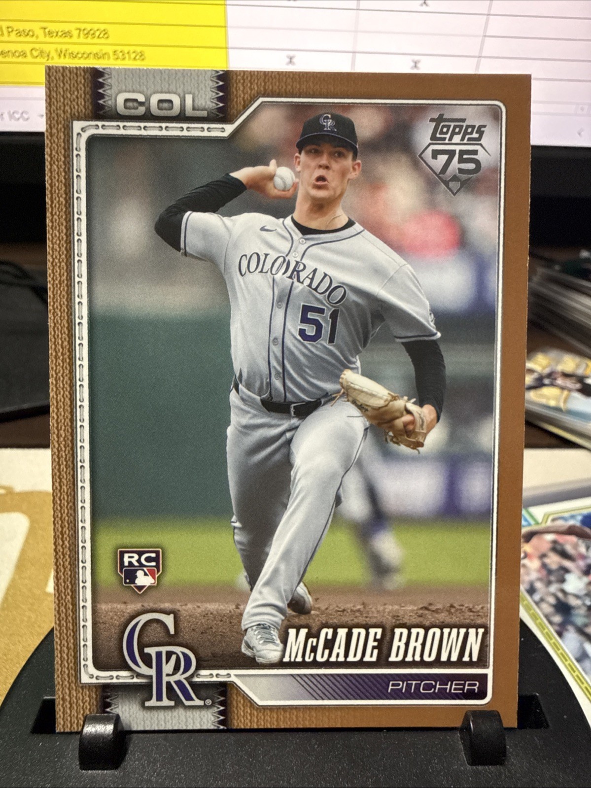 2026 Topps Series 2 McCade Brown Gold /2026 RC #595 Rockies /2026