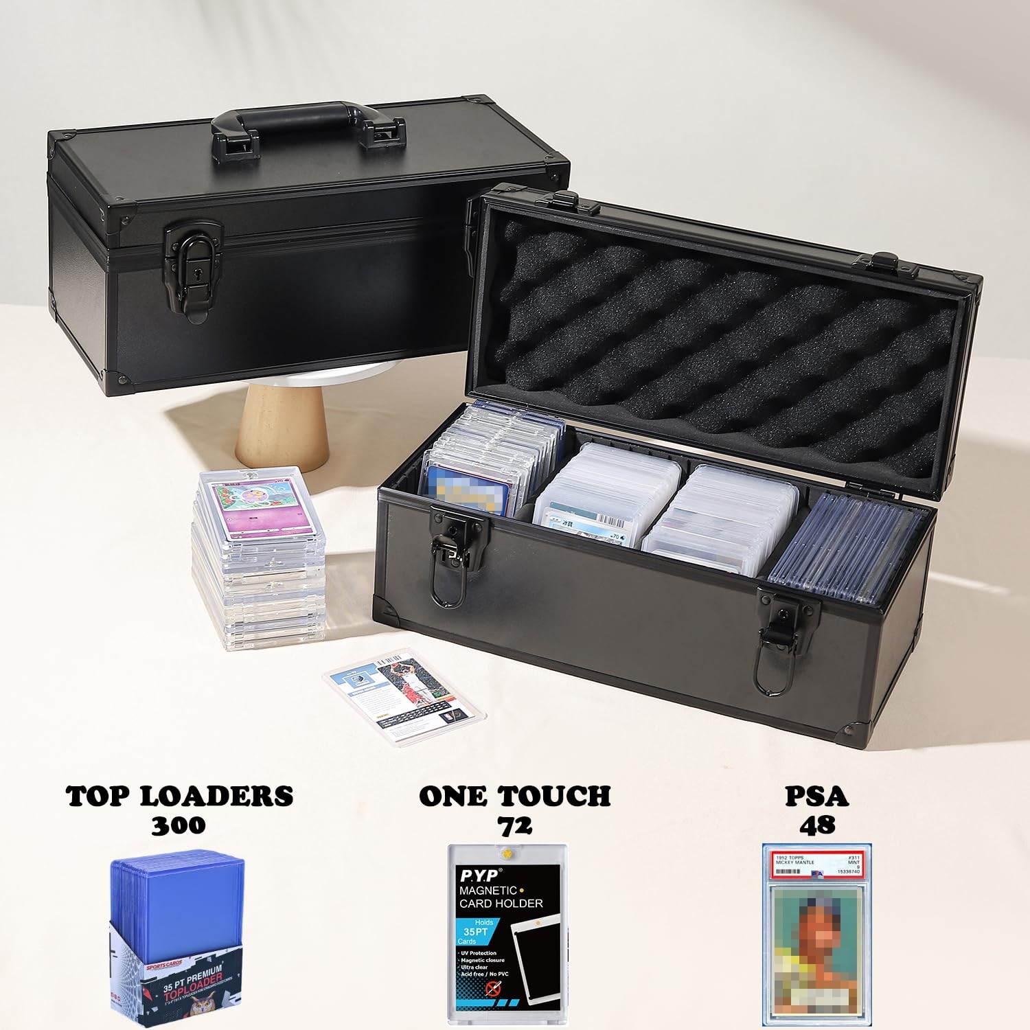 Azamou Toploaders Storage Box for 3″ x 4″ 35pt Rigid Cards, Trading & Sports …