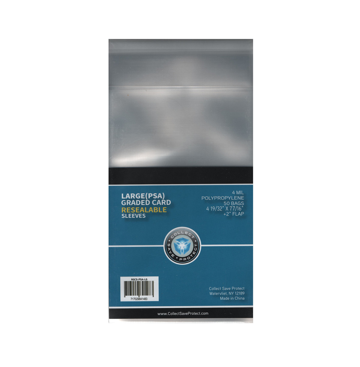 (150-Count) CSP Large Size PSA Slab Resealable Graded Card Sleeves 4 Mil Poly