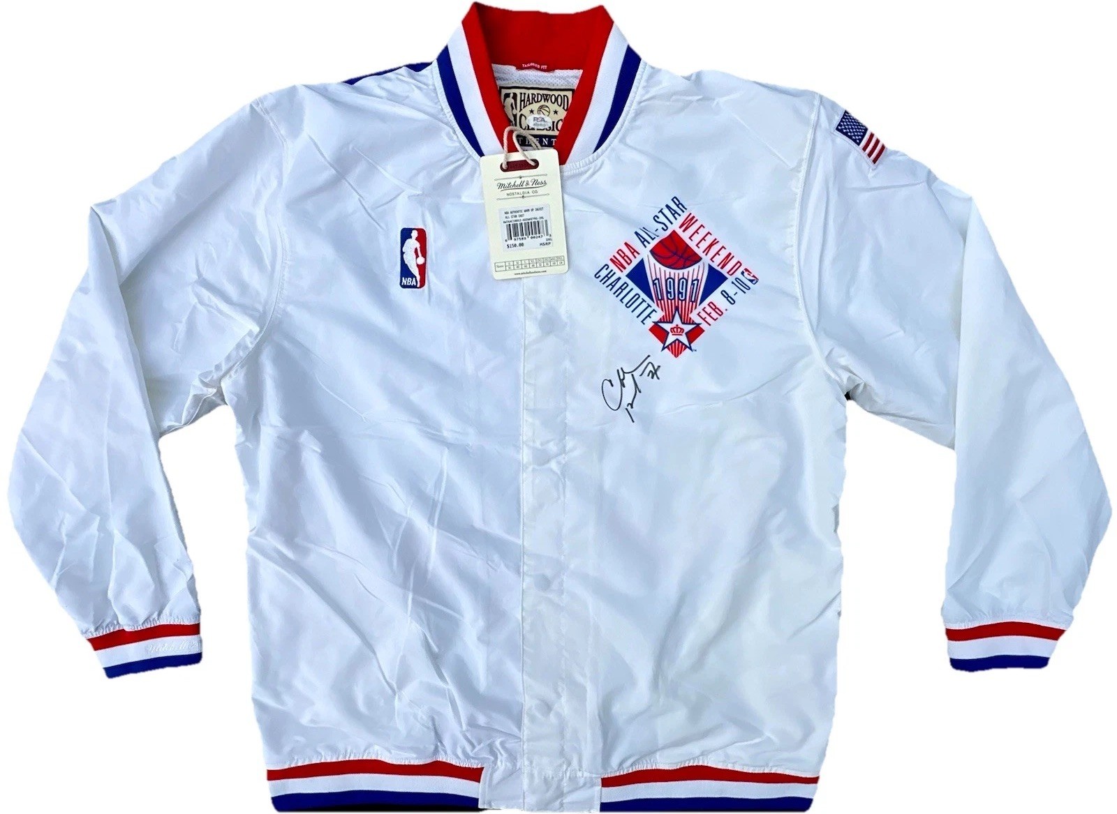 CHARLES BARKLEY SIGNED M&N AUTHENTIC 1991 ALL STAR WARM UP JACKET PSA/DNA MVP
