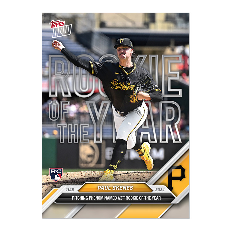 2024 Topps Now MLB #OS-2 Paul Skenes RC Pirates Rookie of the Year – IN HAND