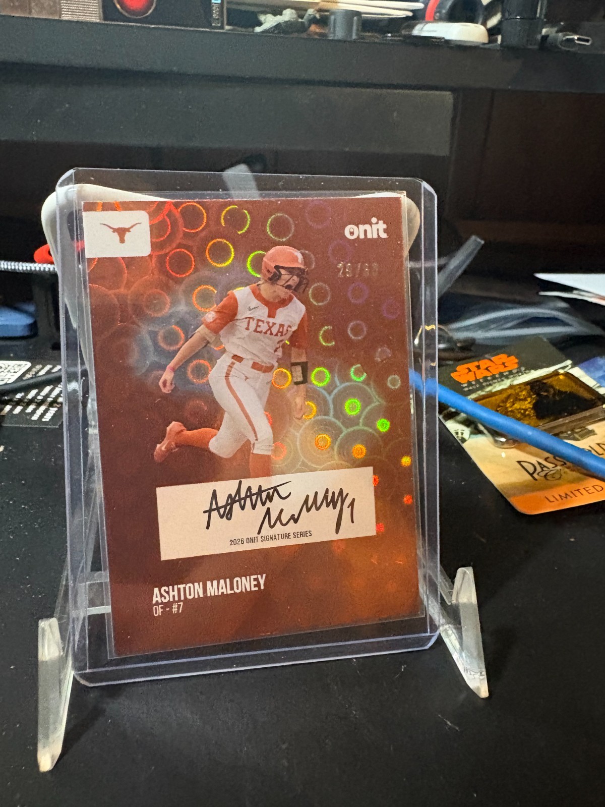Ashton Maloney 2026 Onit Texas Longhorns Softball Autograph 29/60 UT