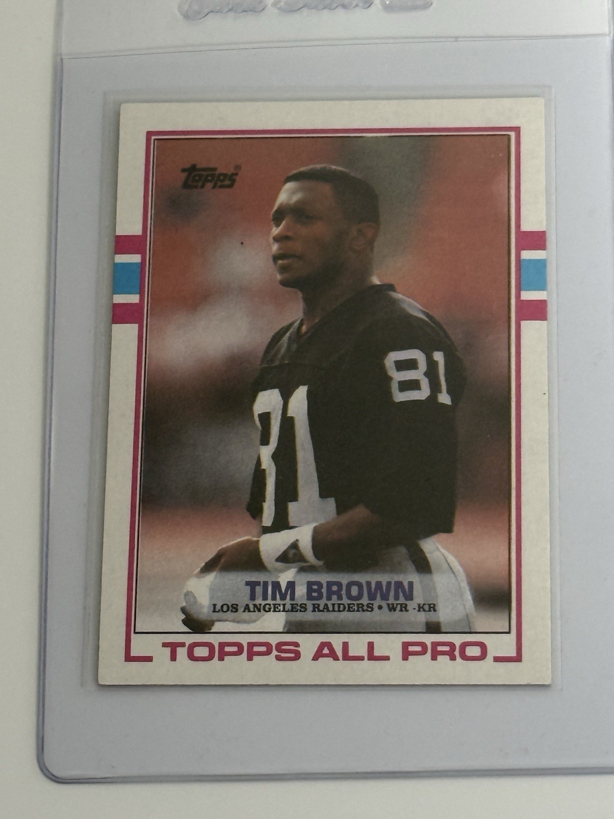 1989 Topps – Tim Brown #265 (RC) Los Angeles Raiders