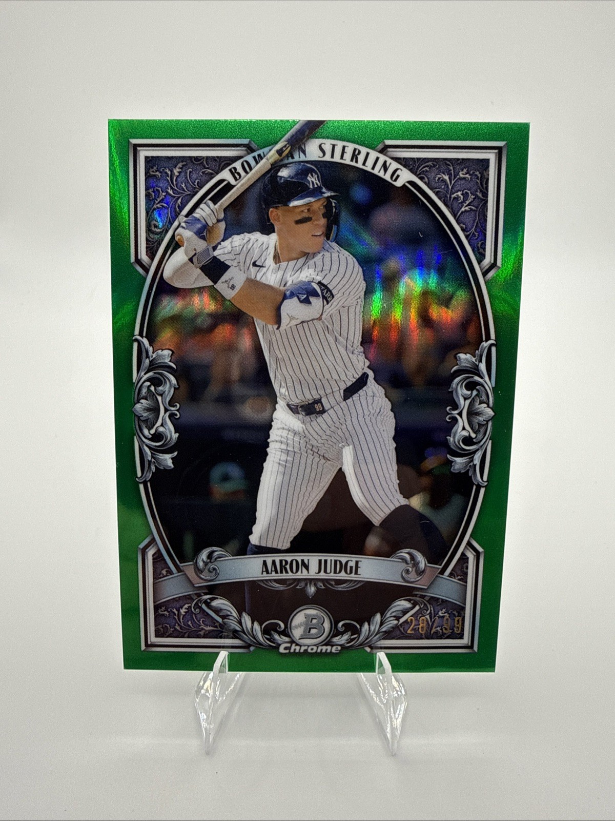 2026 Bowman Chrome Aaron Judge Bowman Sterling Green Refractor SP #/99 🔥 BST-4