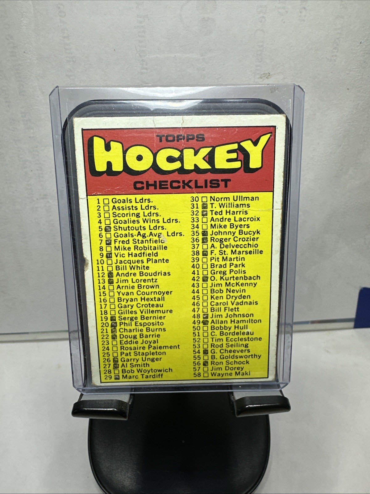 1971-72 Topps Hockey – Checklist #111 – VINTAGE! Checked🔥🔥