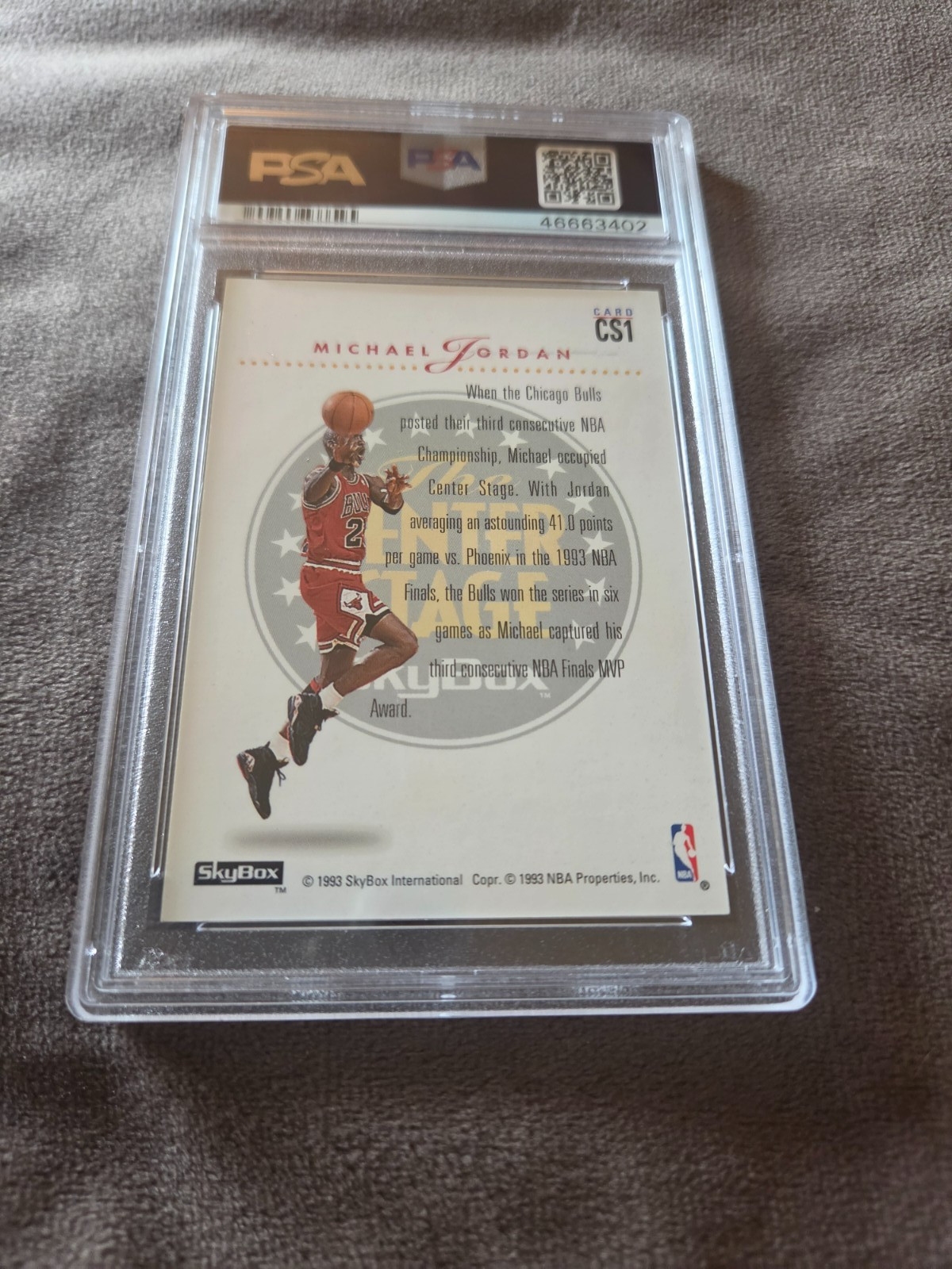 Michael Jordan 1993 Skybox Premium Center Stage #CS1 PSA 7