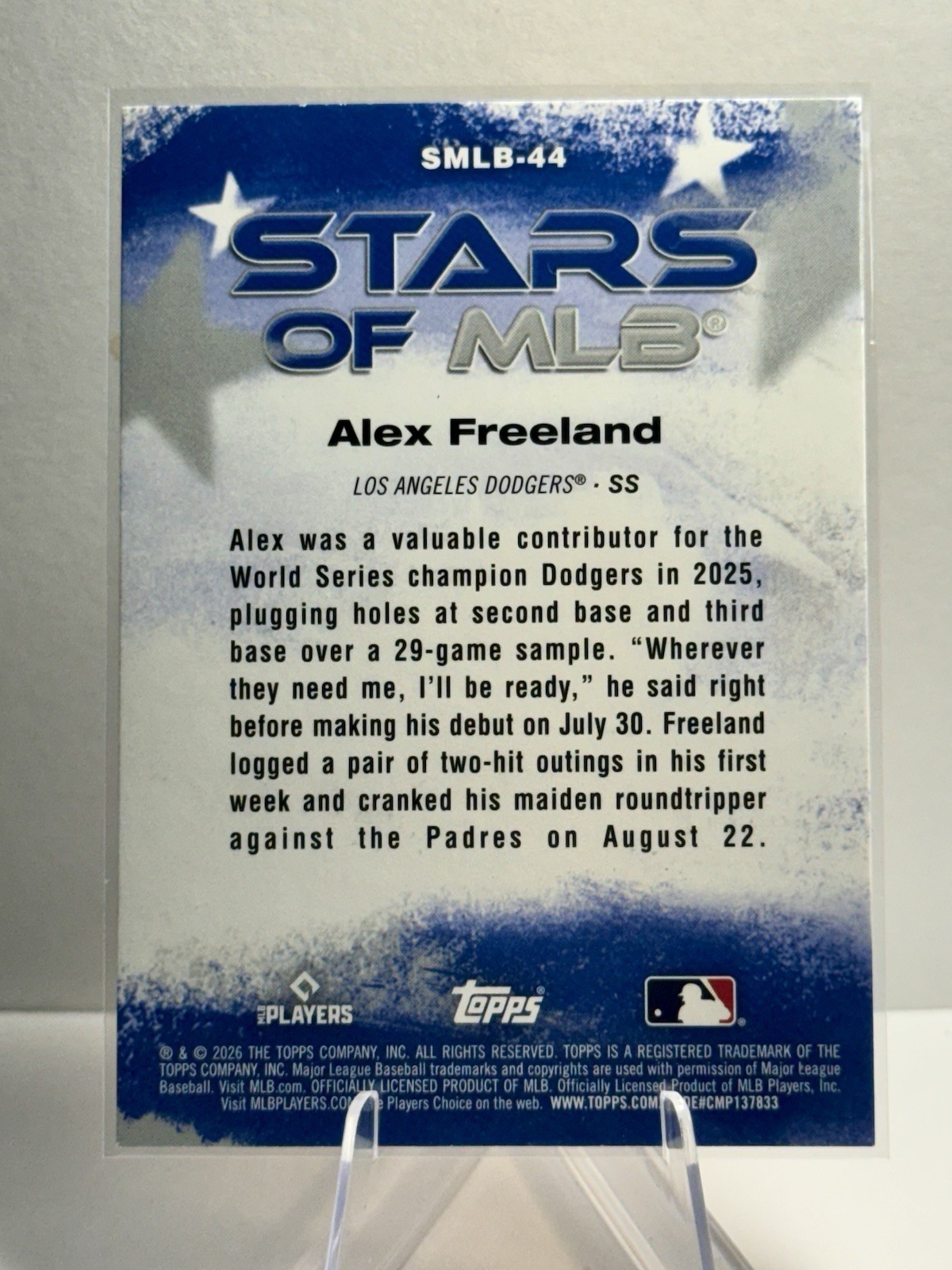 2026 Topps SMLB Inserts/ All Rookies – 5 Card Lot Stars Of MLB