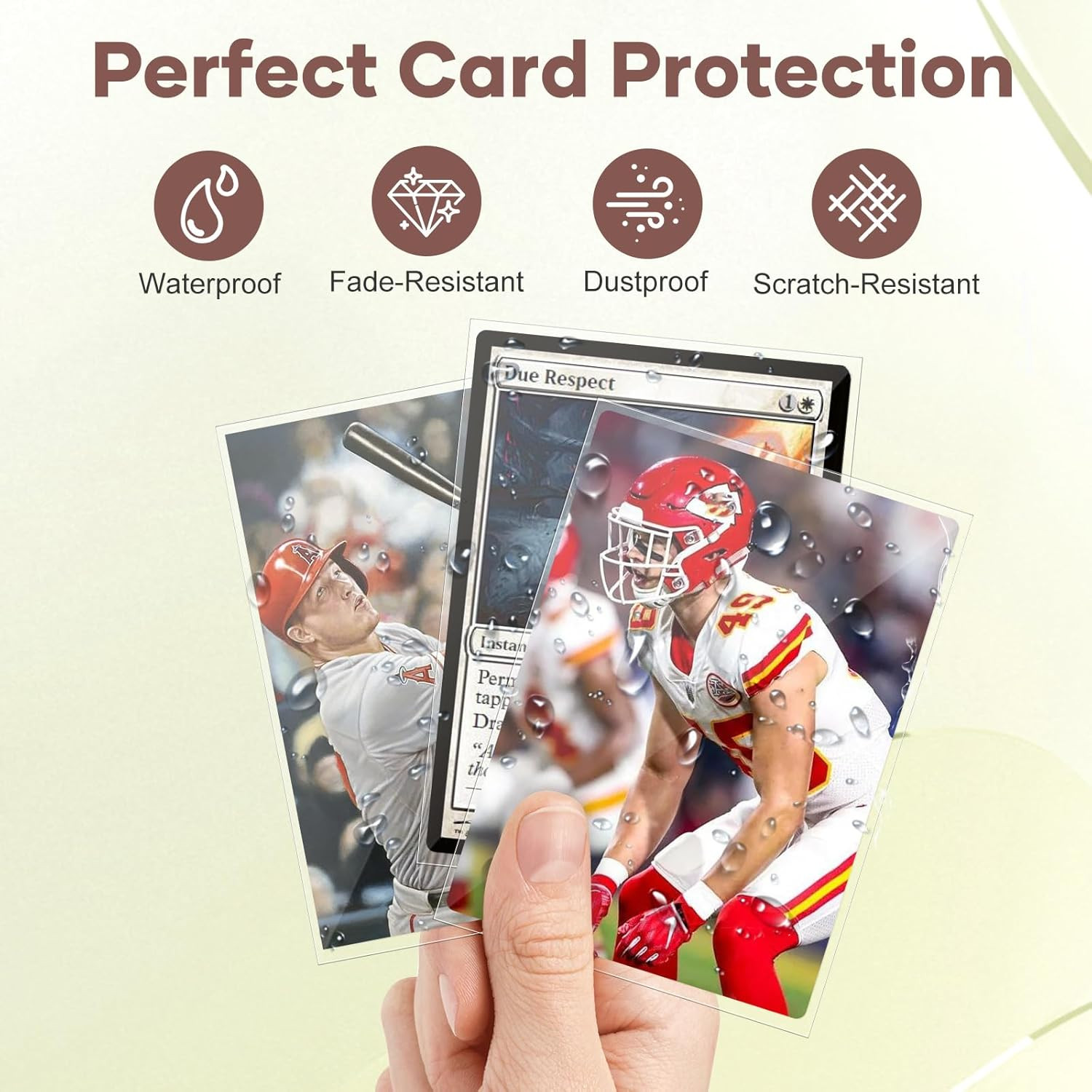 Mlikero 600 Count Card Sleeves, Clear Soft Trading Card Sleeves, Polypropylene