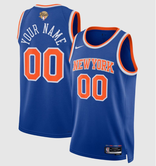 Unisex New York Knicks Blue 2026 Finals Patch Custom Limited – Stitched
